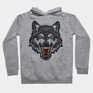 Embroidered Wolf Patch Design Hoodie